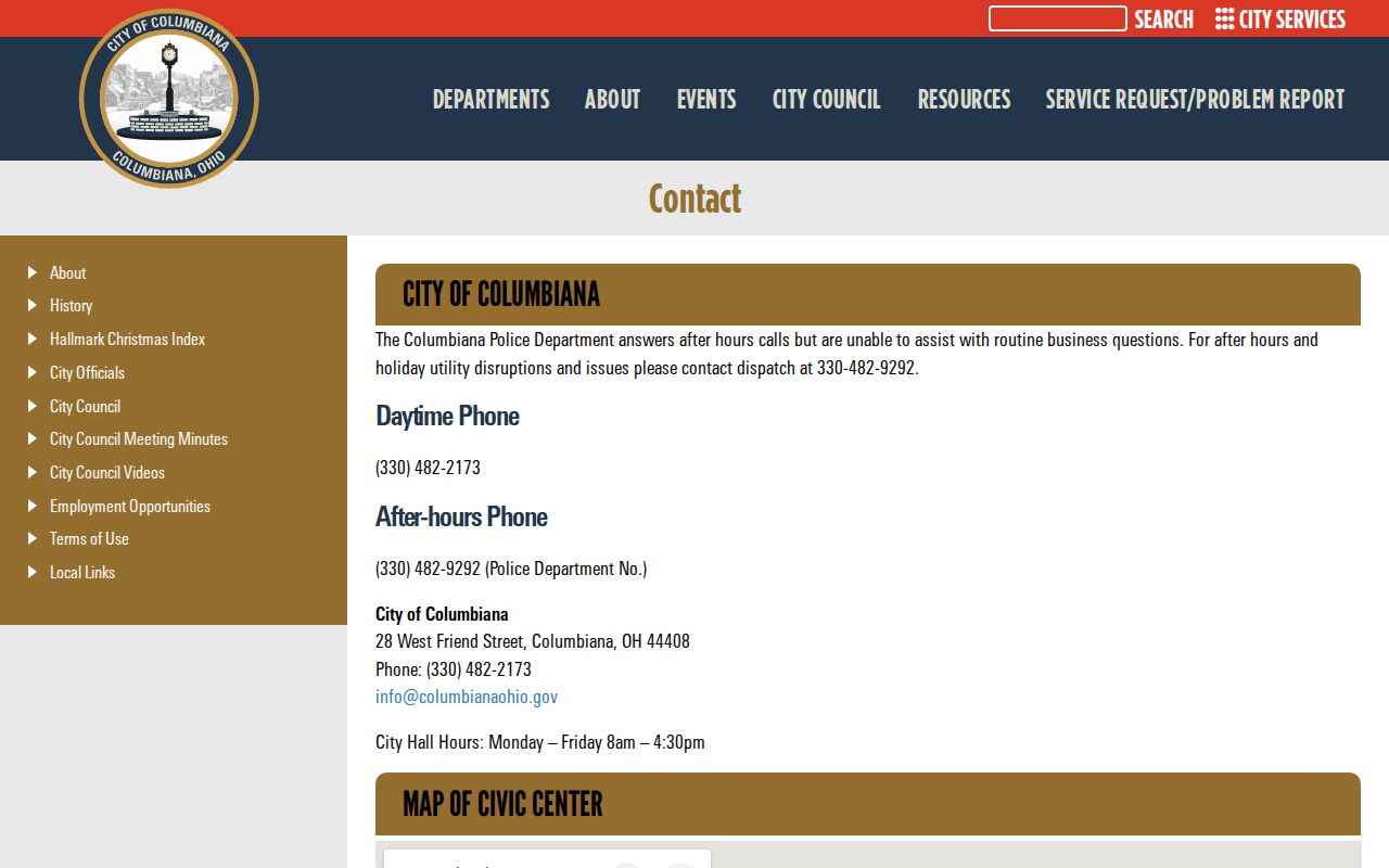 Columbiana court records City Hall orientation